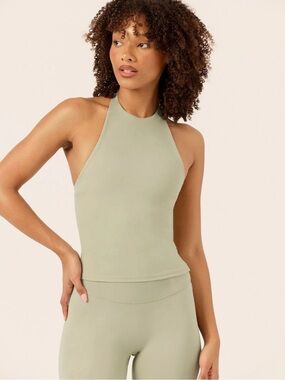 NWOT CROP SHOP BOUTIQUE CSB Serenity Demi Tank - Sage - Size small